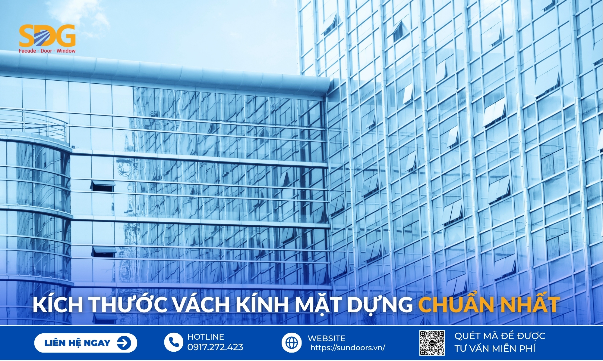 Kích thước vách kính mặt dựng đóng vai trò quan trọng trong việc đảm bảo tính thẩm mỹ, độ an toàn và hiệu quả thi công của công trình. Tùy vào từng loại công trình như nhà phố, biệt thự hay tòa nhà văn phòng cao tầng, kích thước vách kính sẽ có những tiêu chuẩn khác nhau. Việc lựa chọn đúng module kính, độ dày kính và hệ mặt dựng phù hợp (Stick hay Unitized) giúp tối ưu cả về kỹ thuật và chi phí thi công.