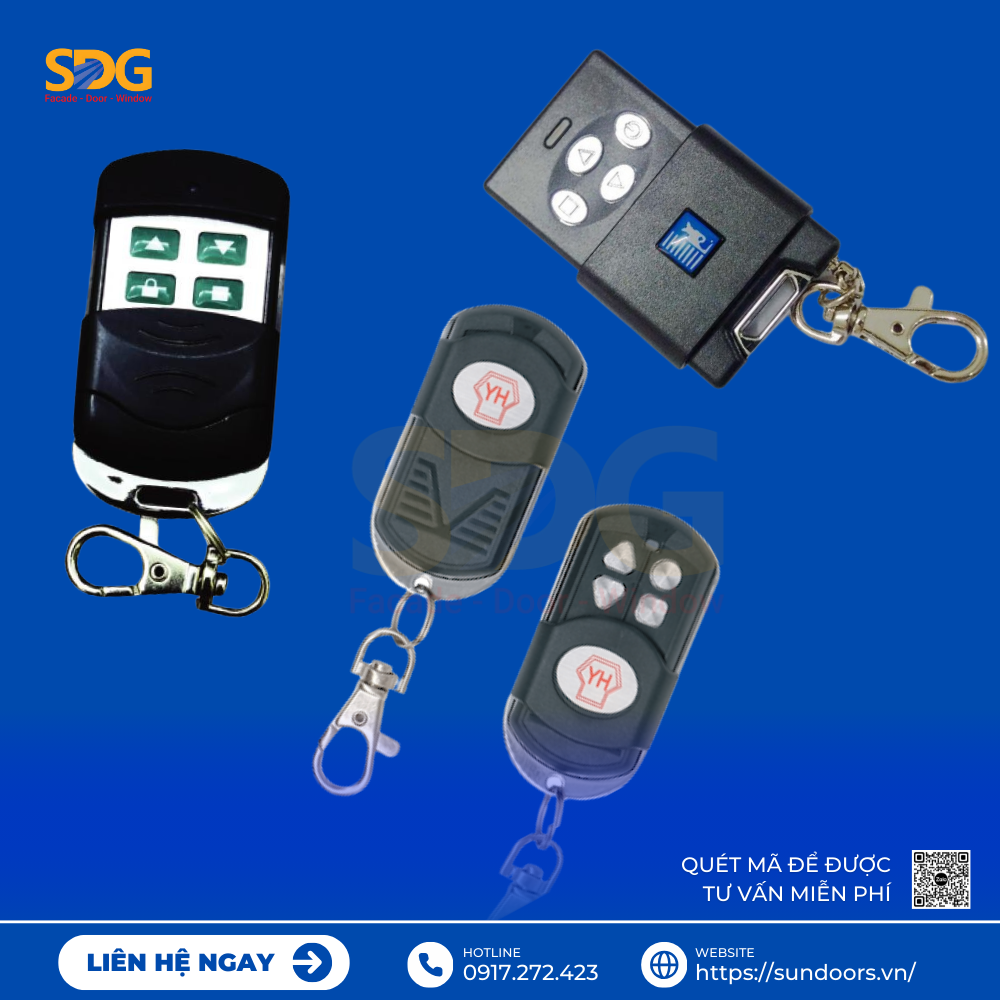 Năm 2025, thị trường chứng kiến sự lên ngôi của các mẫu remote cửa cuốn Austdoor, remote cửa cuốn YH và remote cửa cuốn CH. 