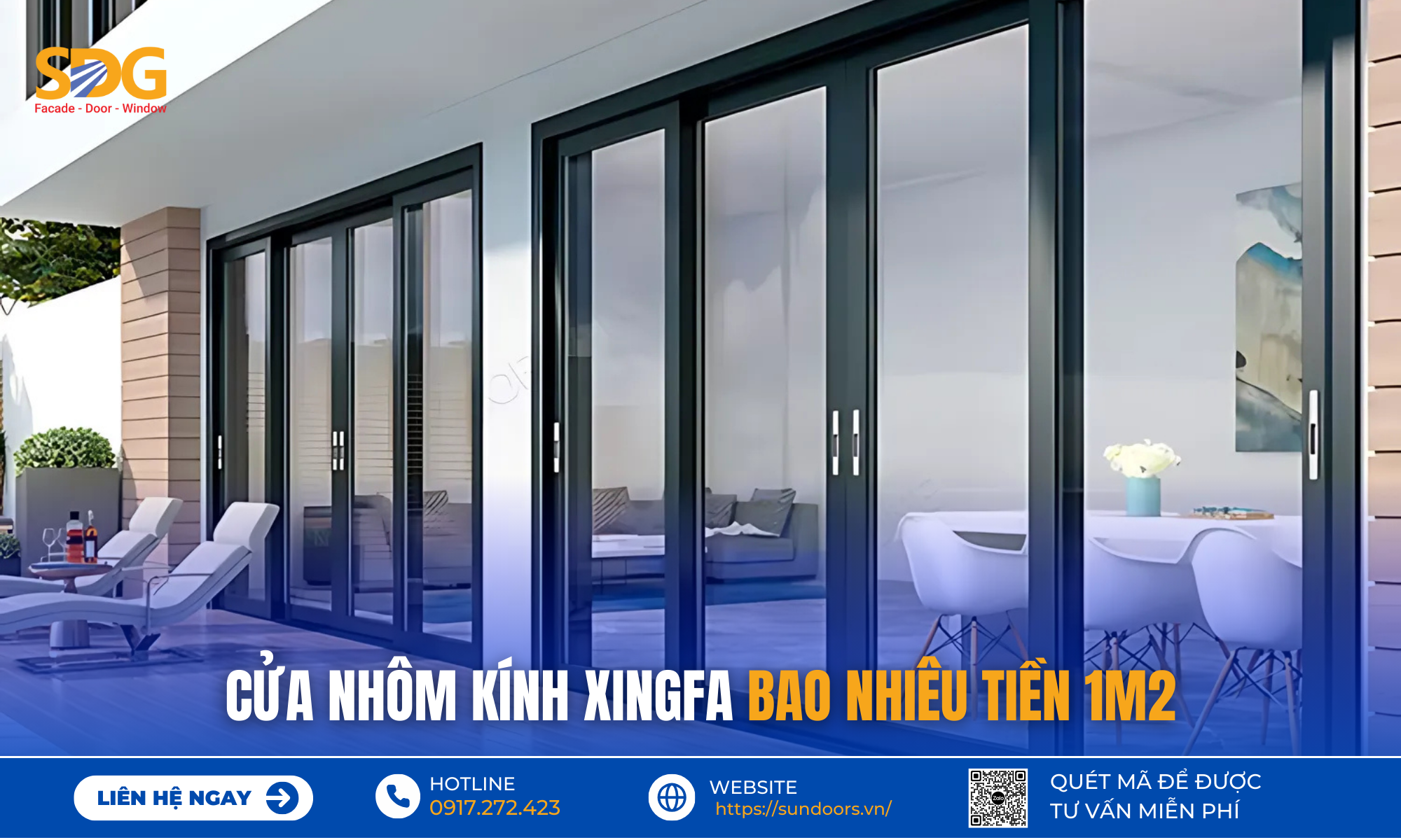 Cửa nhôm kính Xingfa giá bao nhiêu 1m2? Xem ngay báo giá chi tiết, ưu điểm và các mẫu cửa đẹp, bền bỉ giúp nâng cao thẩm mỹ và tiện nghi cho không gian!