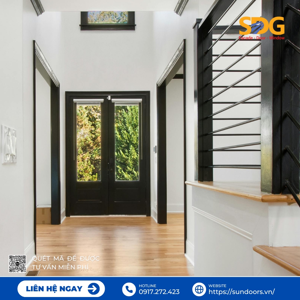 Cửa nhôm Xingfa kiểu dáng đơn giản, giá rẻ nhưng vẫn đảm bảo chất lượng cao và thẩm mỹ cho các công trình nhỏ.